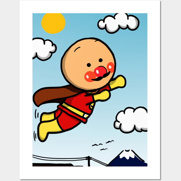 Fly Anpanman Wall Art by owhalesumi